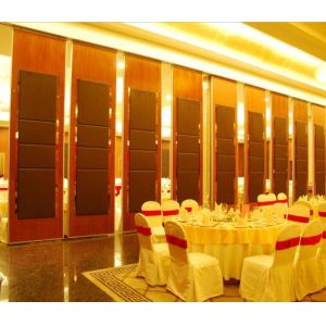 Banquet Hall Acoustic Folding Wooden Partition Wall with Aluminum Track