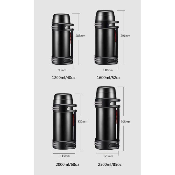 Thermos Vacuum Pot Flask 1 Litre And 2 Litre Double Stainless Steel