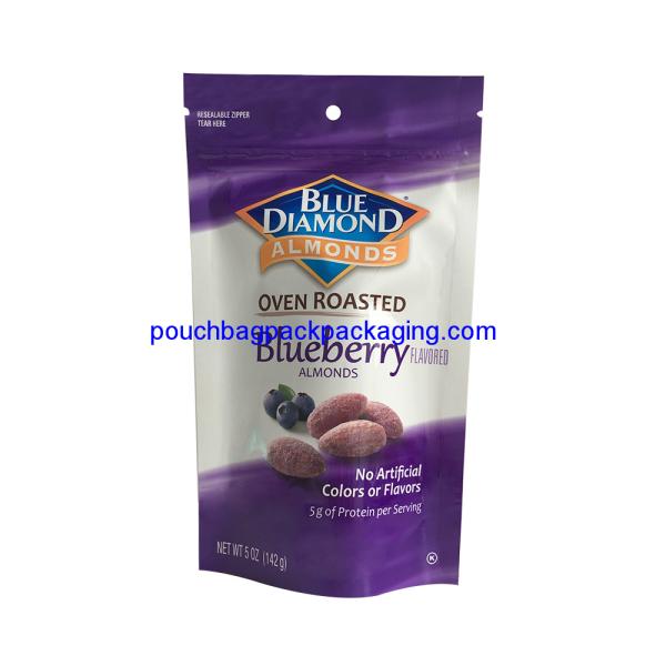 Zipper Resealable Stand Up Bags, Snack Food Tea Packing Pouches - 100 pack