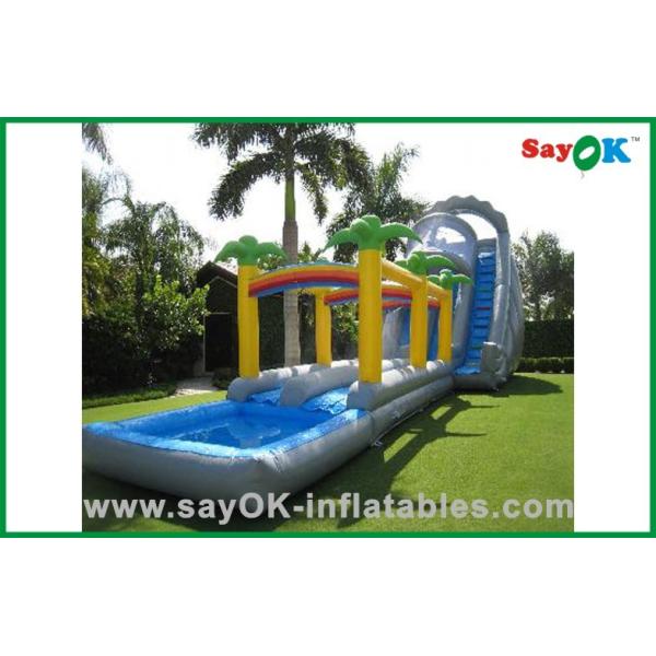 Blow Up Slip N Slide Commercial Kids Air Jumping Castle Water-Proof With Pool