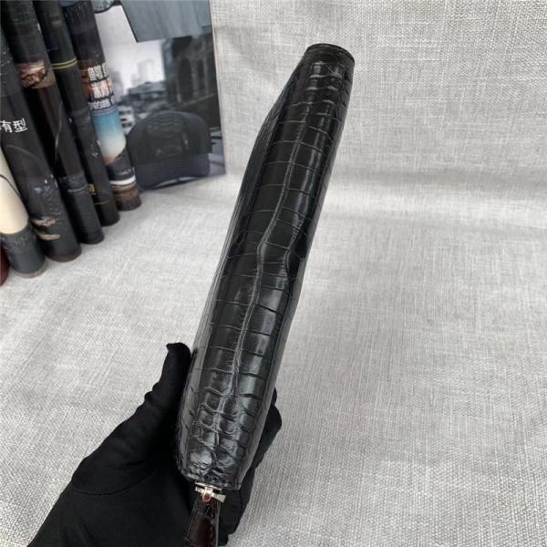 Genuine Real True Crocodile Belly Skin Male Clutch Purse Men's Long Wallet Authentic Alligator Leather Large Card Holder