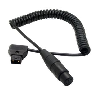 Quality 2M Coiled D-Tap male to XLR angle 4pin cable for sale