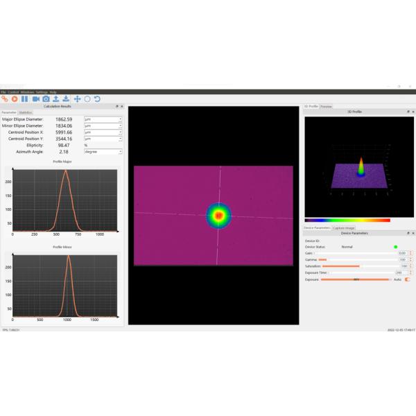 YIXIST XOA-8407-3 CMOS Beam Analyzers Cameras for Laser Systems 350-1200 nm 60 Frames