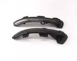 ‎Textured Side Rear View Mirror With LED Light Turn Signal Side Mirror