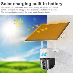 4G SIM Card Solar PTZ Camera WIFI Motion Detection Alarm CCTV Security Camera