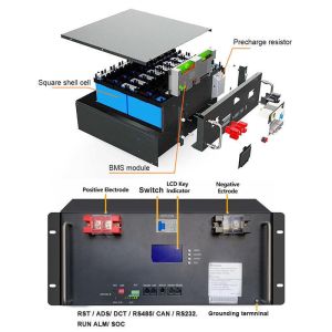 200ah Lithium Batteries BMS For Solar Power System 51.2V Rechargeable Prismatic