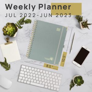 Grey Hardback Spiral Custom Weekly Executive Academic Planner 2023