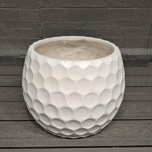 Golf Ball Design Sporty Tapered Spherical Fiber Clay Planter Durable