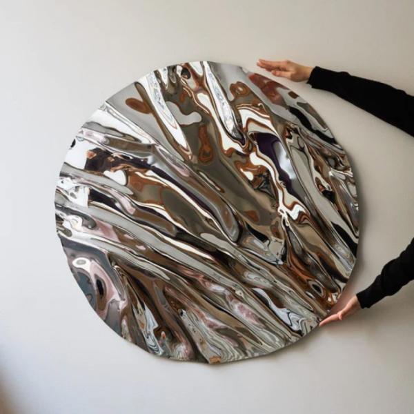 Bespoke Round Psychedelic Wall Sculpture 201 304 316 Stainless Steel Mirrors