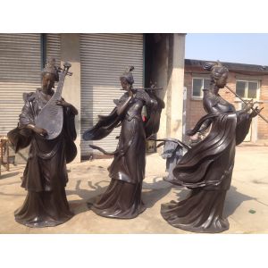 Quality stainless steel sculpture with bronze colour for sale