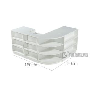 Wooden Supermarket Cashier Counter Table With Display Case Fashionable ODM