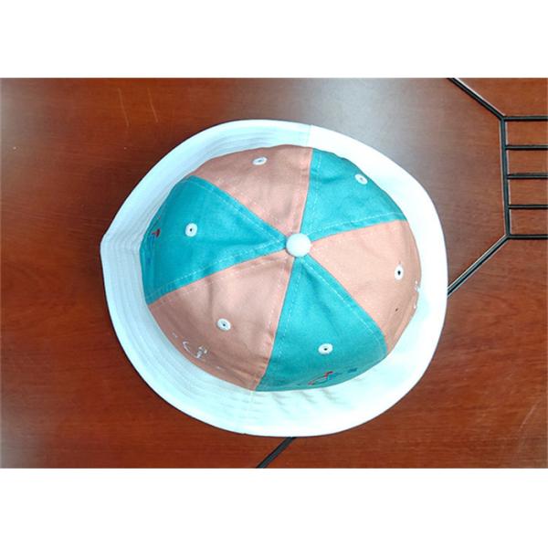 ACE Women Men Girls Boys Custom Embroidery Logo Stagger Color Bucket Fishing Fisherman Cap Hat