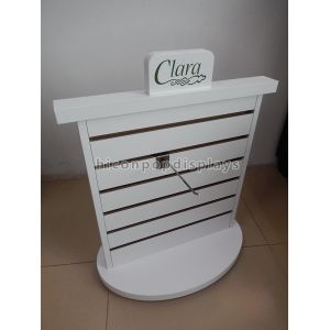 Wood Slatwall Display Stands Custom Design Counter Top Slatwall Fixture