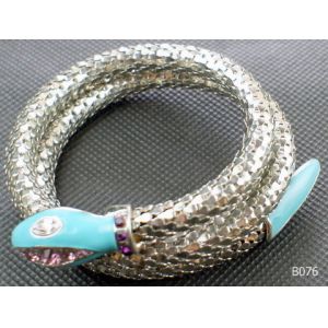 Snake fashion bangles, bronze cuff bracelet with gold plated