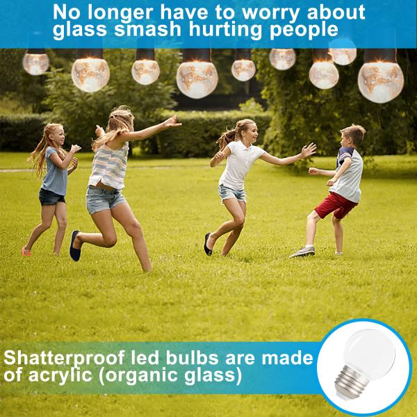 Commercial Dimmable Solar Festoon String Lights 1500LM 24V Outdoor Shatterproof