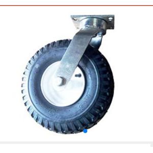 Steel Structure Rubber Dumpster Casters 10 Inch Pneumatic Tire