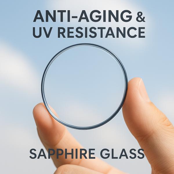 Red Single Sapphire Crystal Glass , Custom Sapphire Watch Crystal Transparent