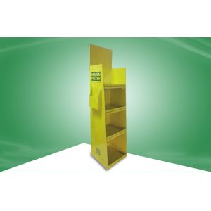 Heavy Duty Floor Standing POS Cardboard Displays With Flyer / Brochure Pockets