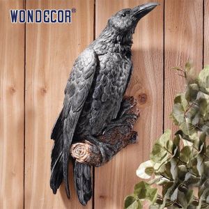China Weatherproof Crow Bird Metal Wall Art Smooth Texture on sale