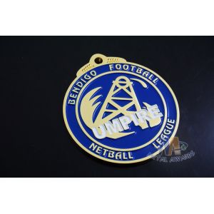 Sports Racing Metal Award Medals Imitation Gold Plting With Blue Soft Enamel