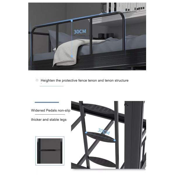School Furniture Adults H1800mm Double Steel Bunk Bed