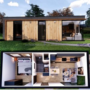 Wooden Houses for Hotel 2 Bedrooms Steel Structure Activity Rooms Directly from