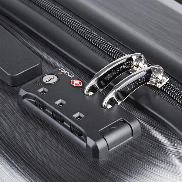 16" PC Travel Bags Carry on Zipper Luggage Business Trolley Purple Suitcase with TSA Lock