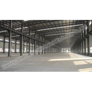 Painted Prefabricated Steel Structures / Prefab Metal Warehouse Building