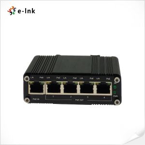 IP40 Aluminum Case 802.3at Industrial PoE Switch 100m Transmission