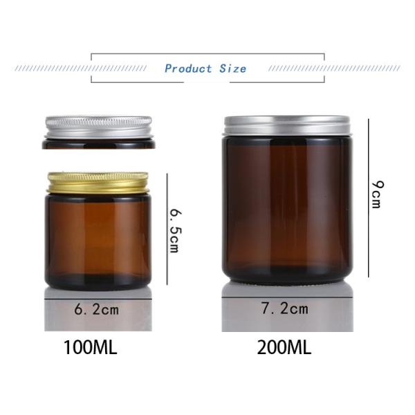 Cheap Price 4oz 8oz Matte Black/Green/Clear/Amber Glass Candle Jar for Household