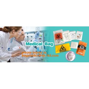 Zip lock type medical biohazard waste disposal supplies LDPE plastic medical
