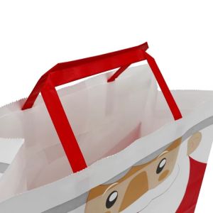 Kraft Paper Bag Flat Handle Biodegradable Coffee Food Take Away Paper Bags