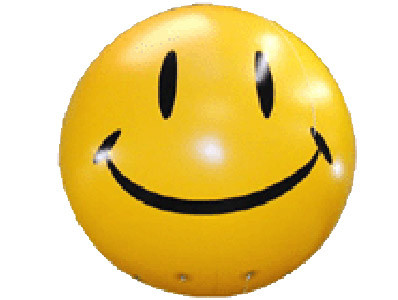 business advertising smile helium balloon with printing,inflatable helium