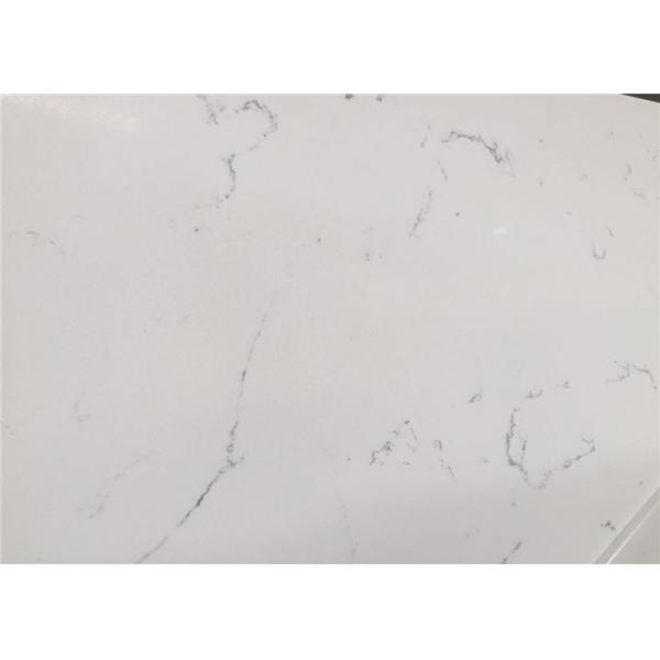 Quartz Slab Artificial White Carrara Quartz Polished Surface Treatment