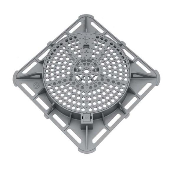 Buy Cast Iron Manhole Cover , Manhole Lid EN124 D400 Ductile Iron Gully Grating Of Road at wholesale prices