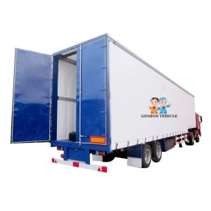 60000kg Bulk Cargo Triaxle Sliding 13m Curtain Side Trailers
