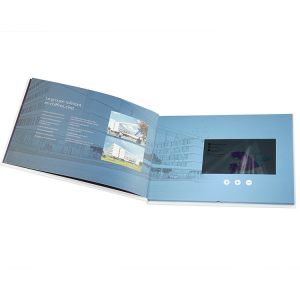 Video IN Folder 7 inch HD 2GB Multi page handmade lcd video brochure card for