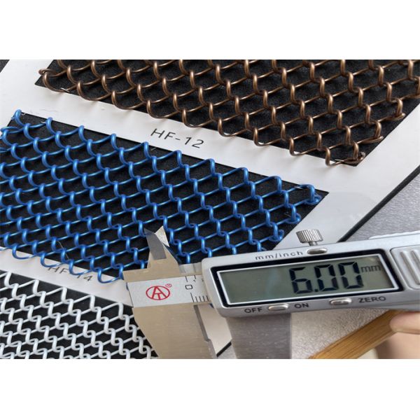 8mm Diamond hole 1.2mm Thickness Aluminium Chain Decoration Mesh Curtain