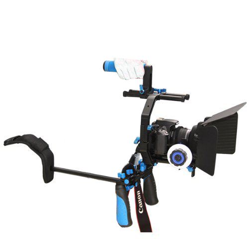 Dslr rig movie kit with shoulder mount+Follow Focus+Matte Box+C Shape Support Cage