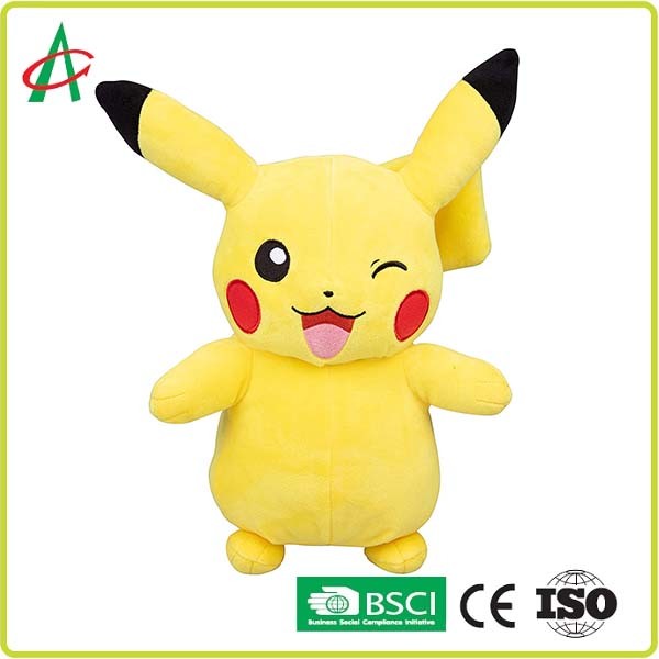 Buy 12" Pikachu Stuffed Animal Embroidery with handcraft at wholesale prices