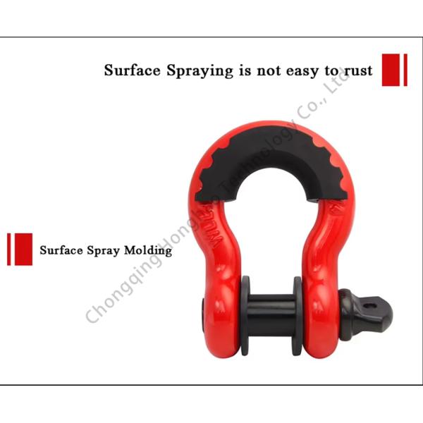 Alloy Steel Off Road Bow Shackle Clevis Towing Car Plastic Protect Rigging 3/4 Inch