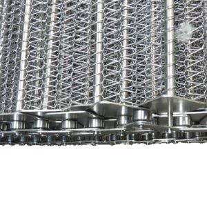 Food Grade 314 316 Ss Chain Link Conveyor Belt Anti Corrosion