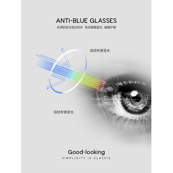 Promotion Metal Frame Reading Eyeglasses 139MM Anti Blue Light AC Lens