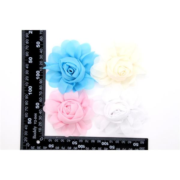 girl Chiffon flower shoe clips/Sewing Bead Handmade Flower Yarn, lace, Chiffon Grey,black,white,red,blue