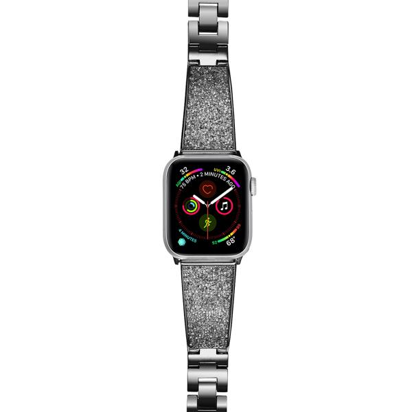 Portable Replacement 38mm 40mm 42mm Smartwatch Metal Strap Diamond Embedded