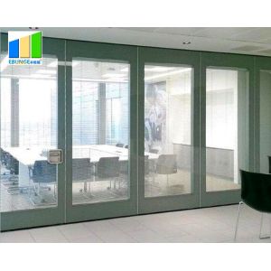 Ebunge Double Glass Movable Partition Soundproof Sliding Glass Partition Wall
