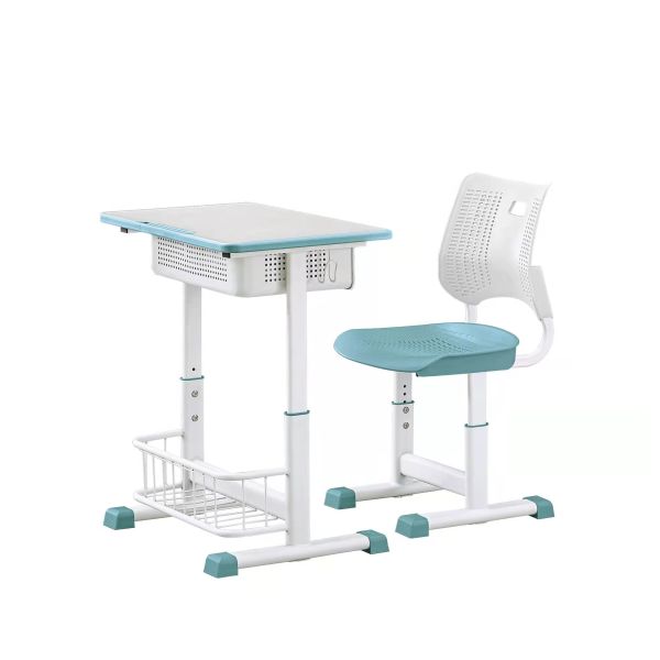 Buy Height Adjustable Office Furniture Plastic Metal Classroom Desk And Chairs at wholesale prices