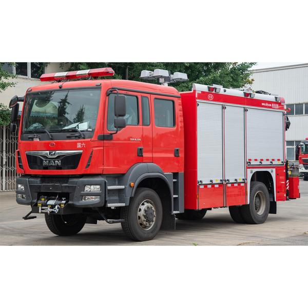 Buy MAN 4x4 Rescue Fire Truck With Double Row Cabin at wholesale prices