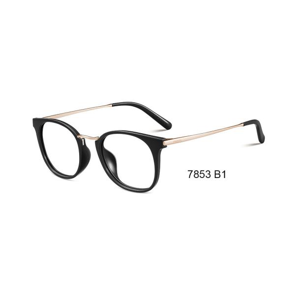Buy Plastic Flexible Optical Glasses Frames Metal Temple Square Eyeglasses Frames at wholesale prices