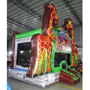 Logo Custom Giraffe Bounce House For Party Rental Business